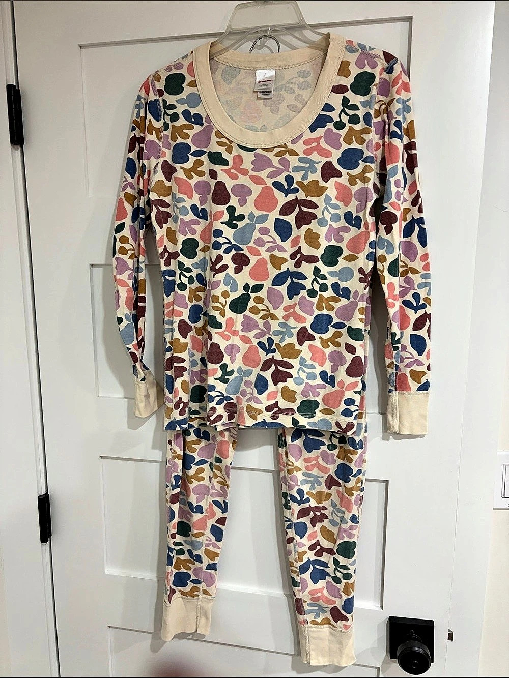 Hanna Andersson Women Small Long John Pajama Set in Organic Cotton